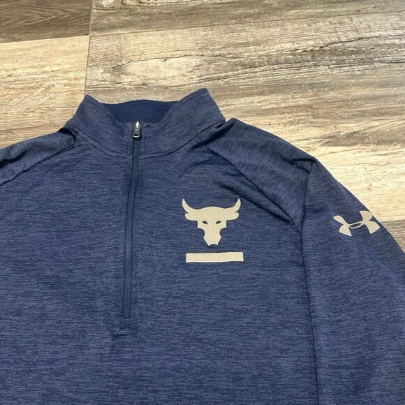 Under Armour Heatgear Project Rock Mens M Loose 1/4 Zip Performance Sweatshirt‎ - Picture 1 of 10